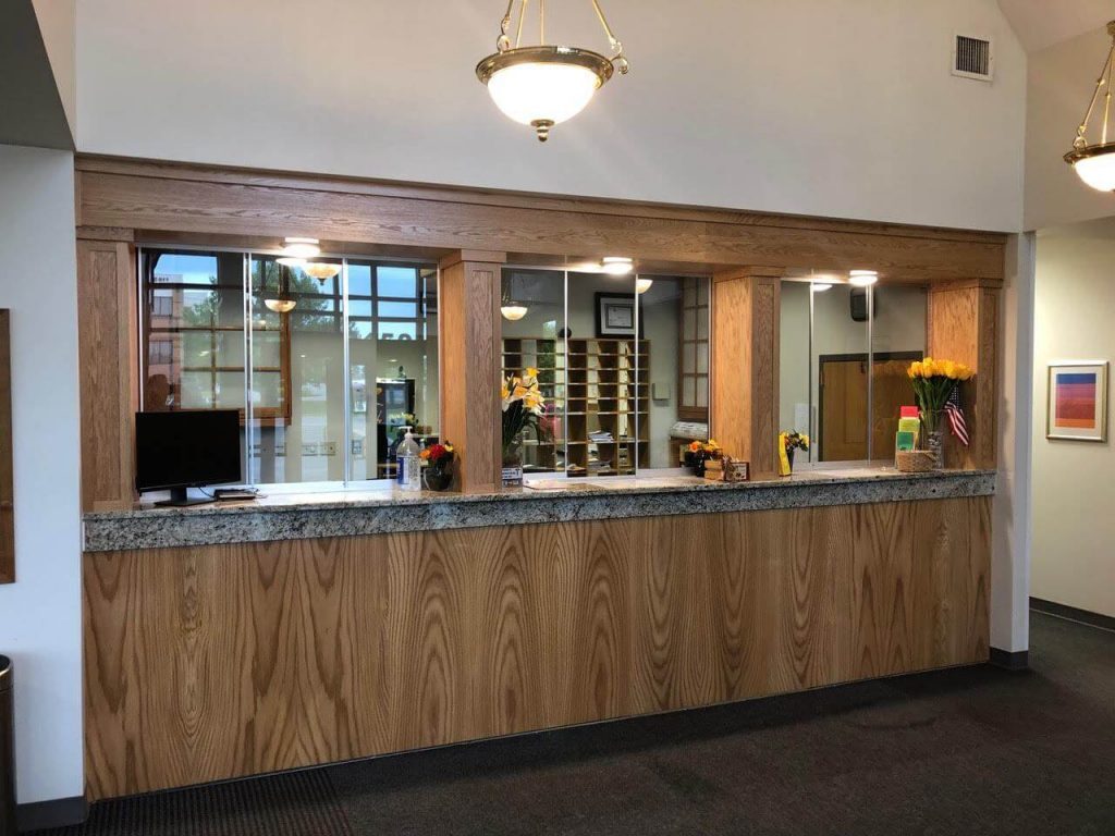 Homecare Inc reception area remodel at the Minnesota Mental Health Clinic in Eagan, MN