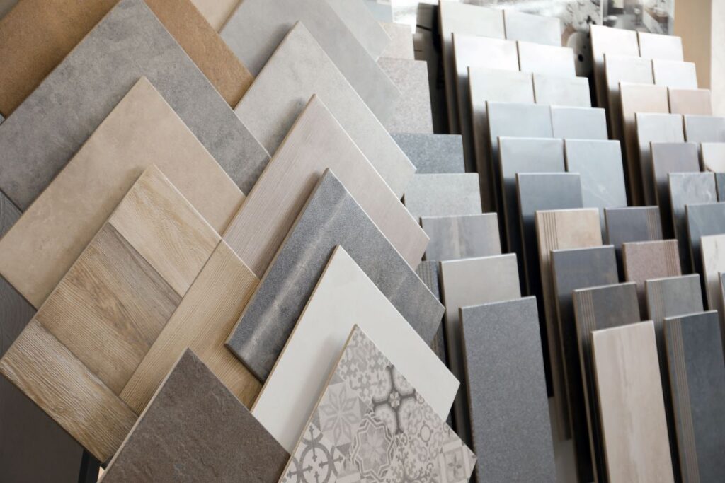 Tile samples for remodel projects